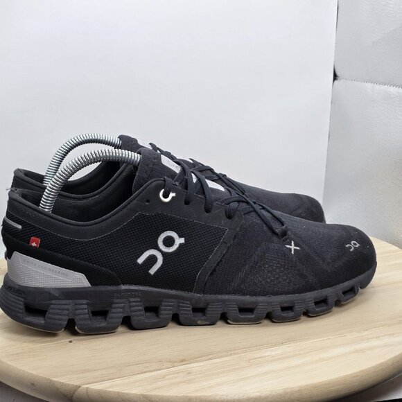 On Running Cloud X Black Athletic Running Shoes Mens Size 8.5 - Picture 3 of 11